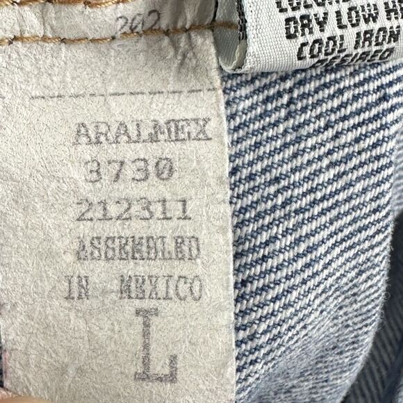 VTG Zena Jeans Vest Womens L Western Denim Sleeveless Cropped Button 90s Retro - Picture 3 of 14